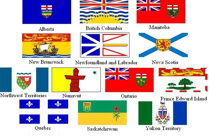 Canadian flags